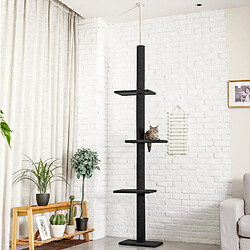 Avis PAWZ Road Arbre à Chat Gothique du Sol au Plafond 220-305 cm Noir