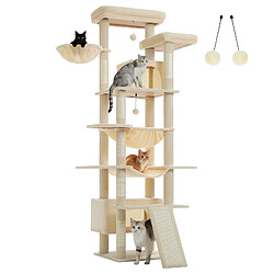 PAWZ Road Arbre à Chat Grand Format pour Gros Chats 206 cm Gris Foncé