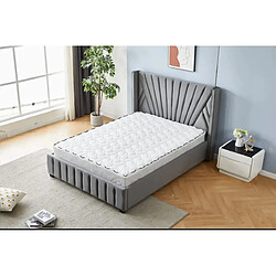 PROTOCOLE HOME Lit HATICE en velours 2 places — 140x190 ou 160x200.