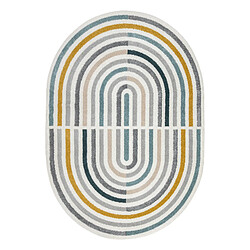 RUGSX Tapis FUSION 5711 blanc vert foncé Shape - Géométrique, moderne, abstrait, irrégulier 160x220 cm