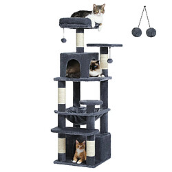 PAWZ Road Arbre à Chat 136 cm avec Griffoir et Condo Beige S