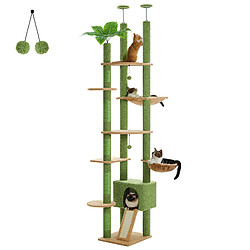 PAWZ Road Arbre à Chat du Sol au Plafond Cactus Vert