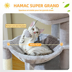 Avis Pawz road Arbre à chat avec niches - 104 cm - Gris