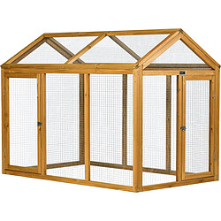 Habitat Et Jardin Enclos extension en bois pour poulailler Coco - 6 poules - Marron