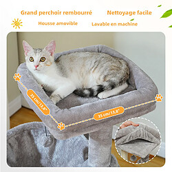 Acheter Pawz road Arbre à chat avec niches - 104 cm - Gris