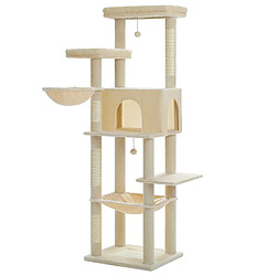 PAWZ Road Grand Arbre à Chat Stable 186 cm Beige