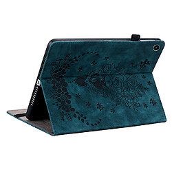 Acheter Étui pour tablette Huawei MatePad SE 10.4 , cuir gaufré, motif papillon et rose - Bleu foncé