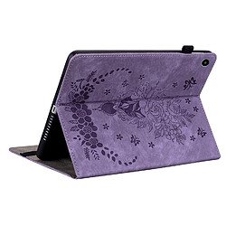 Acheter Étui pour tablette Huawei MatePad SE 10.4 , cuir gaufré, motif papillon et rose - Violet