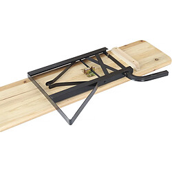 Acheter Habitat Et Jardin Salon de jardin set brasserie en bois avec dossier [ ]Lisbonne[ ] - 180 cm - Marron