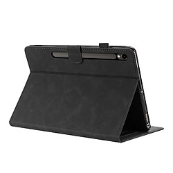 Avis Étui pour tablette en cuir gaufré à motif papillon et fleur pour Samsung Galaxy Tab S10 FE+/S10 FE+ Plus-Noir