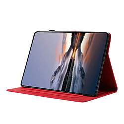 Acheter Étui pour tablette en cuir gaufré à motif papillon et fleur pour Redmi Pad 2 2025-Rouge