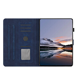 Acheter Étui pour tablette en cuir gaufré à motif papillon et fleur pour Samsung Galaxy Tab S10 FE+/S10 FE+ Plus-Bleu
