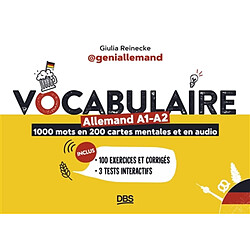 Vocabulaire allemand A1-A2 : 1.000 mots en 200 cartes mentales et en audio