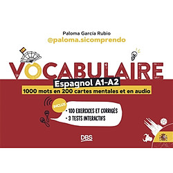 Vocabulaire espagnol A1-A2 : 1.000 mots en 200 cartes mentales et en audio