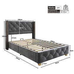 Acheter HAUSS SPOLE Lit simple 90x200 cm Lit rembourré - Gris