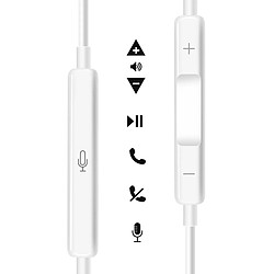 Mayaxess écouteurs filaires USB-C - Blanc pas cher