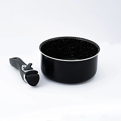 Avis Batterie de cuisine revêtement pierre avec manche amovible 7 pièces noir Herzberg HG8053-BLK