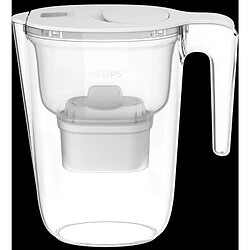 Carafe filtrante 2,6 L blanche avec 4 filtres en Microfiltration et digital timer Philips PHAWP2933WHT4/10