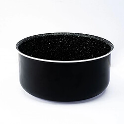 Acheter Batterie de cuisine revêtement pierre avec manche amovible 17 pièces noir Herzberg HG8055-BLK