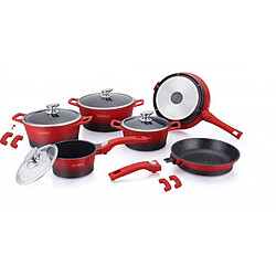 Batterie de cuisine 17 pièces Rouge Royalty Line RLES2014M-RBLK