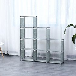 Etagère de rangement à 9 niveaux Gris Herzberg HG03350-GRY