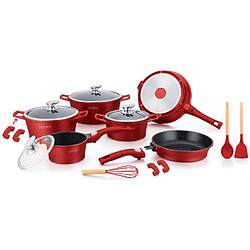 Batterie de cuisine 17 pièces Bordeaux Royalty Line RLES2014M-BUR