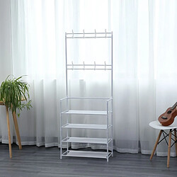 Acheter Porte-manteaux d'entrée avec étagère à chaussure à 4 niveaux Herzberg HG03404