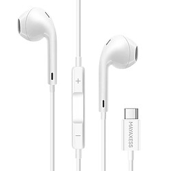 Mayaxess Écouteurs filaires USB-C - Blanc