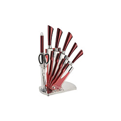 Royalty Line Set De Couteaux Avec Support 8 Pieces Royaltyline RLKSS804-RED