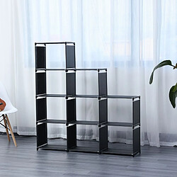 Etagère de rangement à 9 niveaux Noir Herzberg HG03663-BLK