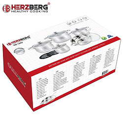 Avis Batterie de Cuisine 12 Pièces en Acier Inoxydable Herzberg HG1242-IX