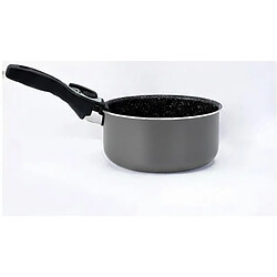Batterie de cuisine revêtement pierre avec manche amovible 17 pièces carbonne Herzberg HG8055-CAR pas cher