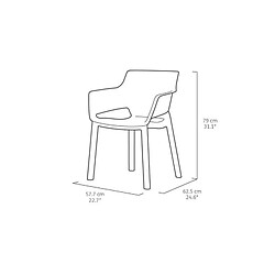 Acheter Keter Lot de 6 fauteuils de jardin - Gris graphite