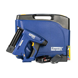Agrafeuse a batterie 18V pour 53/8-20mm - 8/15-20mm - RAPID - BTX553 -Coffret + batterie 2.5Ah + chargeur