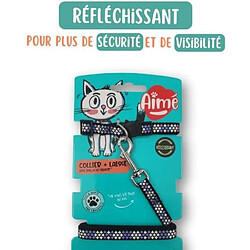 Avis Kit collier & Laisse - AIMÉ - Reflechissant Violet pour Chat