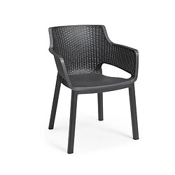 Keter Lot de 6 fauteuils de jardin - Gris graphite