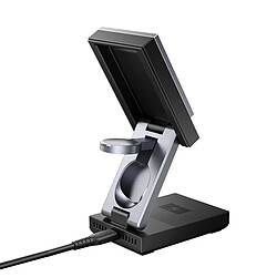 Iniu Station de Charge 3-en-1 Qi2 MagPro pour Écouteurs TWS / Apple Watch 15W Noir