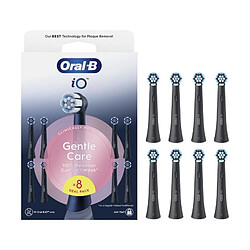 Oral B Brossettes - ORAL-B - iO refills Gentle Care - Pack de 8 - Noir