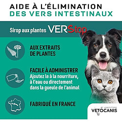 Sirop pour l'hygiène digestive - VETOCANIS - VERSTOP - Pour chiens et chats - 125 ml
