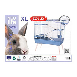 ZOLUX Néolife 100 RAB2 Cage surélevée 3 étages bleu 99×54×114