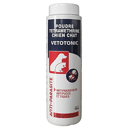 Poudre anti-puces et tiques à base de tétraméthrine - VETOCANIS - Pour chiens et chats
