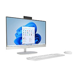 PC Tout-en-un HP 24-cr0067nf - Windows 11 - 23,8 FHD IPS - Ryzen 5 7520U - RAM 16Go - Stockage 512Go - Clavier et souris sans fi