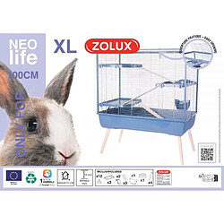 ZOLUX Néolife 100 RAB2 Cage surélevée 3 étages bleu 99×54×114