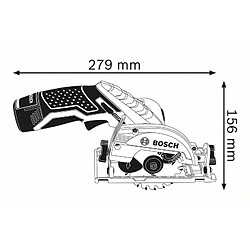 Scie circulaire 12V GKS 12V 26 + 2 batteries 3 Ah + chargeur + coffret L BOXX BOSCH 06016A100Y