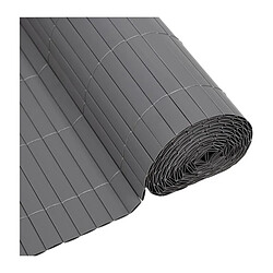 Canisse PVC double face - NATURE - 1 x 3 m - 1600 g/m² - Occultant 4/5 - Anti-UV - Gris clair