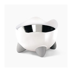 Cat-it Gamelle pour chat - CATIT - PIXI - 200ml - Surélevée - Bols en acier inoxydable amovibles - Blanc