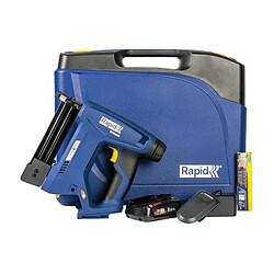 Agrafeuse a batterie 18V pour 606/12-25mm - 8/15-25mm - RAPID - BTX606 - Coffret + batterie 2.5Ah + chargeur