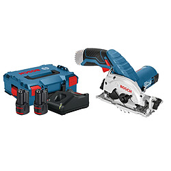 Scie circulaire 12V GKS 12V 26 + 2 batteries 3 Ah + chargeur + coffret L BOXX BOSCH 06016A100Y