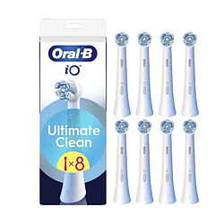 Oral B Brossettes - ORAL-B - iO refills Ultimate Clean - Pack de 8 - Blanc