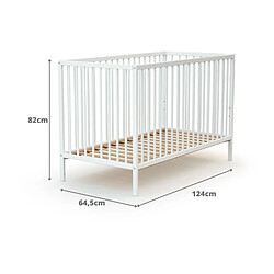 Webaby Lit bébé - Blanc pas cher